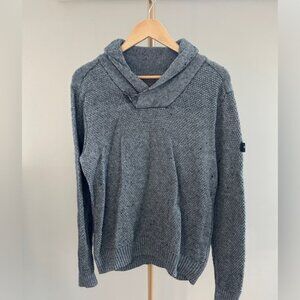 Ben Sherman Wool Blend Cable Knit Shawl Neck Pullover Sweater – Men’s Medium